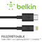 Cable BELKIN Lightning a USB-C de 1.20 Metros Negro