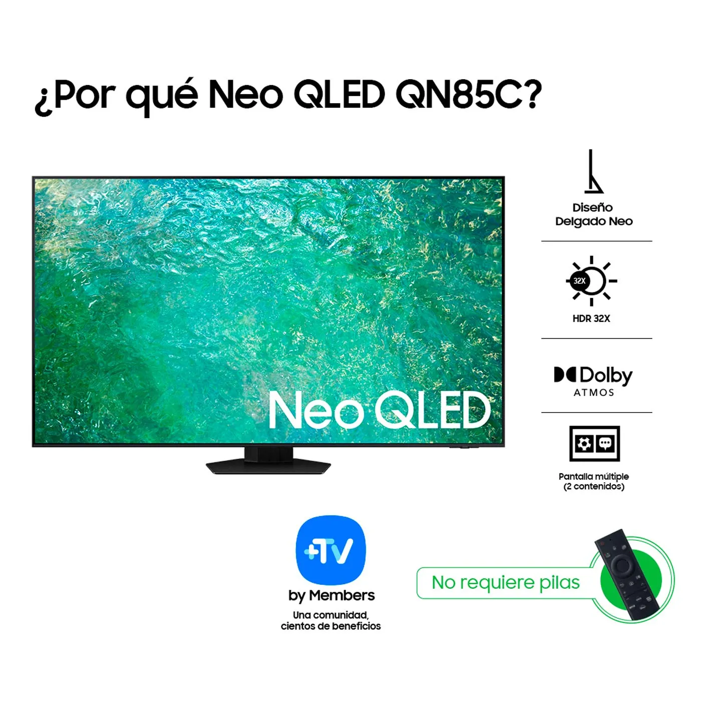 TV SAMSUNG 55" Pulgadas 139.7 cm QN55QN85CA 4K-UHD NEO QLED MINI LED Smart TV