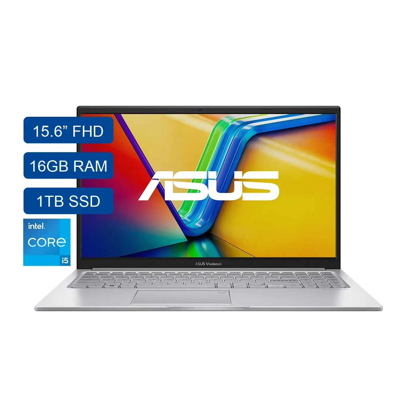 Computador Portátil ASUS Vivobook 15.6" Pulgadas X1504ZA - Intel Core i5 - RAM 16GB - Disco SSD 1 TB - Plateado
