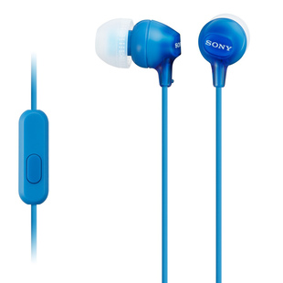 Audífonos SONY Alámbricos In Ear Manos Libres MDR-EX15AP Azul - 