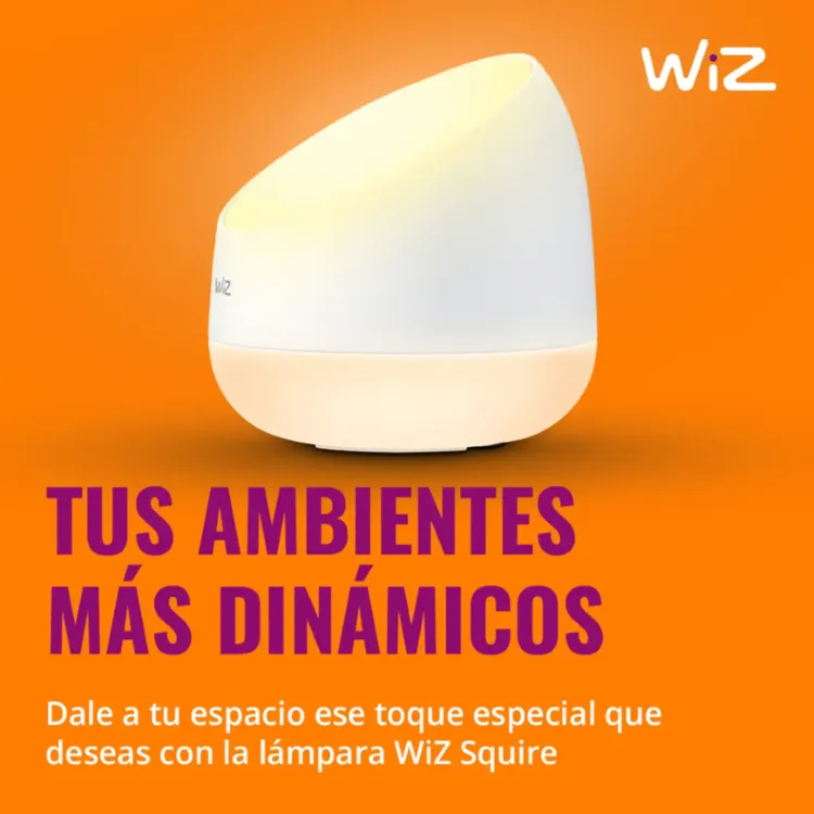 Lámpara de mesa WIZ LED Squire WiFI + BLE RGB doble display