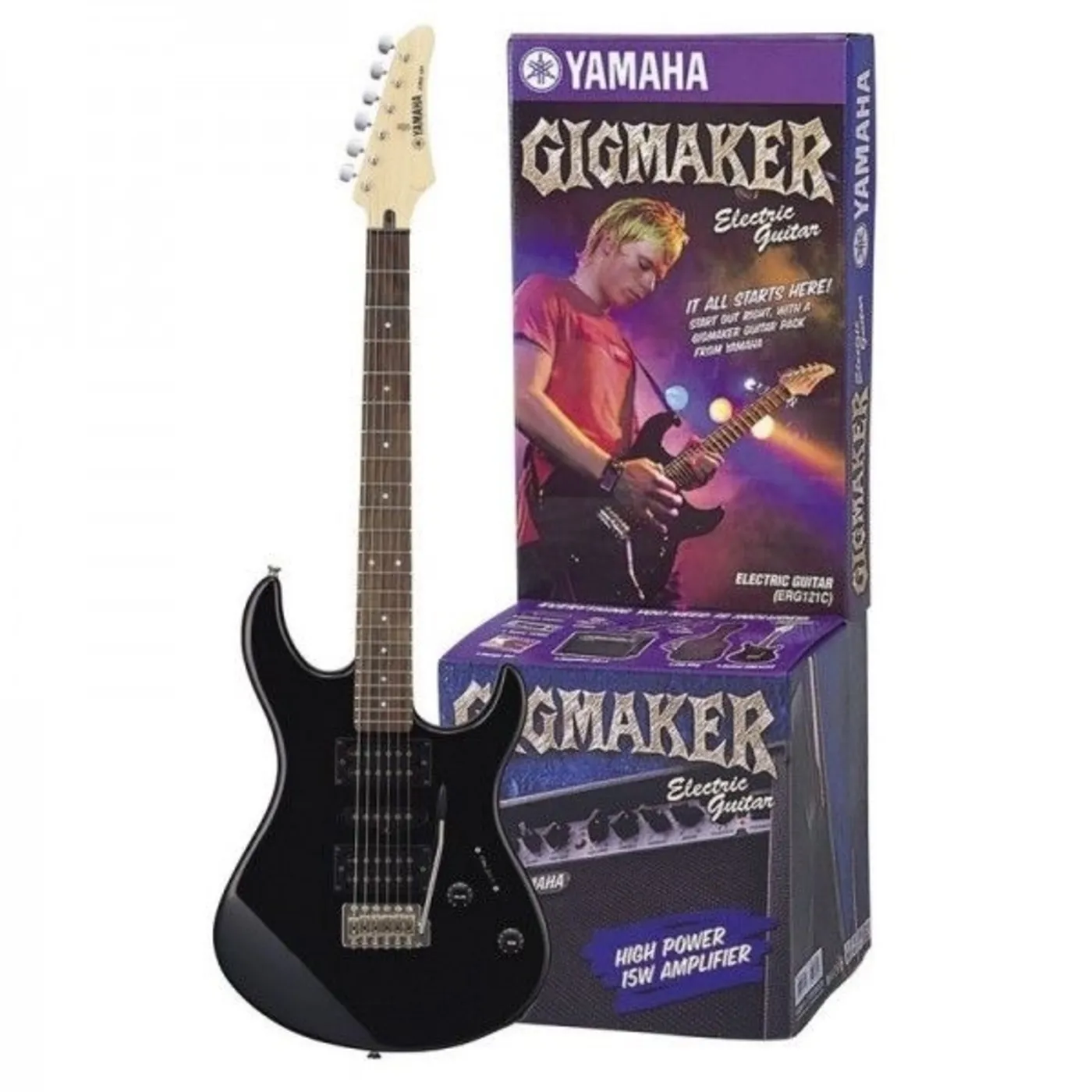 Kit de Guitarra Eléctrica YAMAHA con Amplificador ERG121GPII Negro