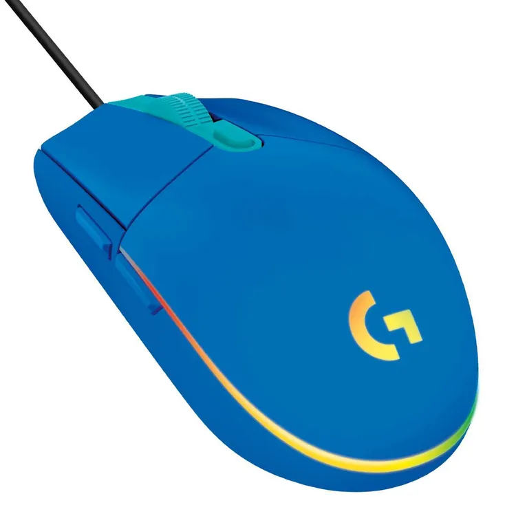 Mouse LOGITECH Alámbrico Gaming G203 Azul