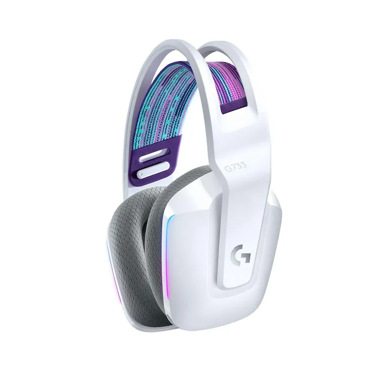 Audífonos de Diadema LOGITECH G Inalámbricos Gaming Blanco Lightspeed para juegos RGB G733 PC y Consola