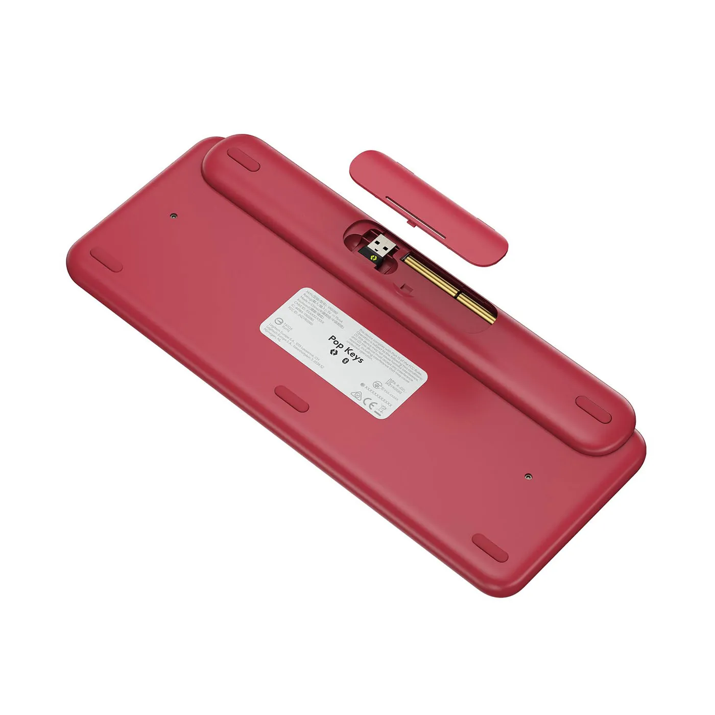 Teclado LOGITECH Inalámbrico Bluetooth|USB POP Rojo|Rosado