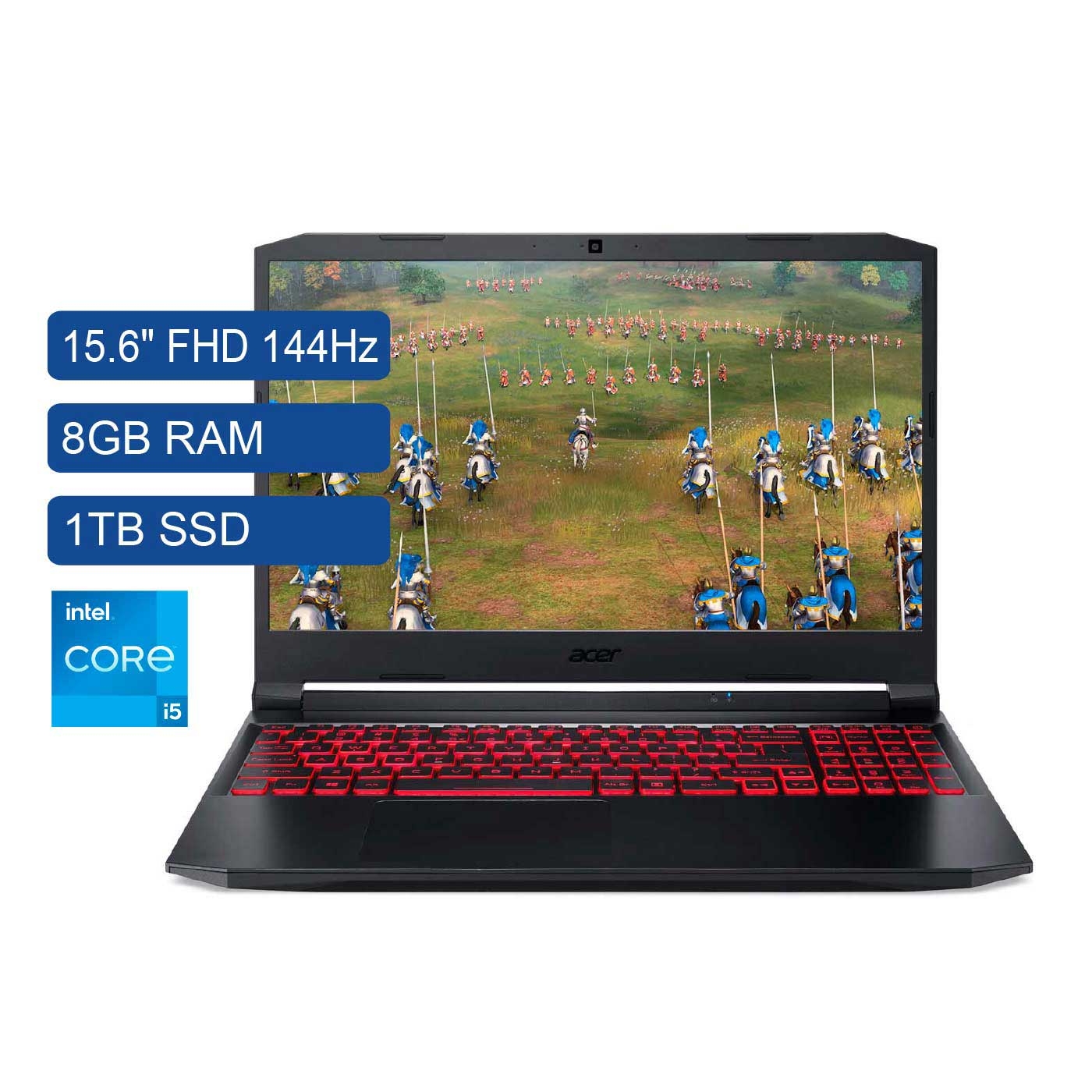 Computador Portátil Gamer ACER NITRO 15.6" Pulgadas 504Y Intel Ci5 - RAM 8GB - Disco SSD 1TB - Negro Computador Portátil Gamer ACER NITRO 15.6" Pulgadas 504Y Intel Ci5 - RAM 8GB - Disco SSD 1TB - Negro