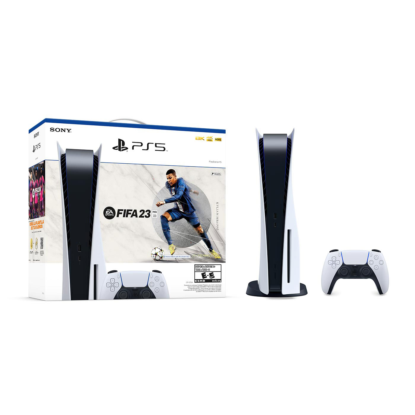 Consola PS5 Estándar 825GB + 1 Control Dualsense + Voucher para descargar Juego Digital Fifa 23