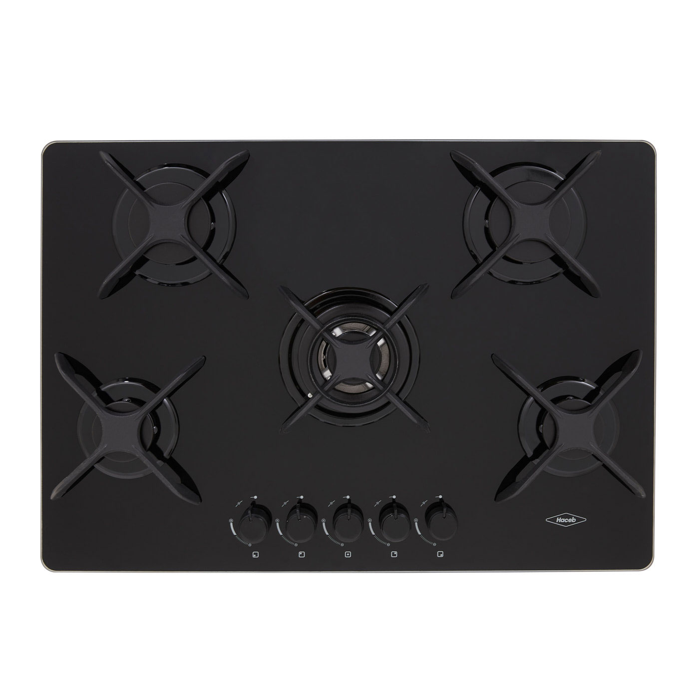 Estufa de empotrar HACEB 76cms 5 Puestos Gas Natural APL CG 76 Negro Estufa de empotrar HACEB 76cms 5 Puestos Gas Natural APL CG 76 Negro
