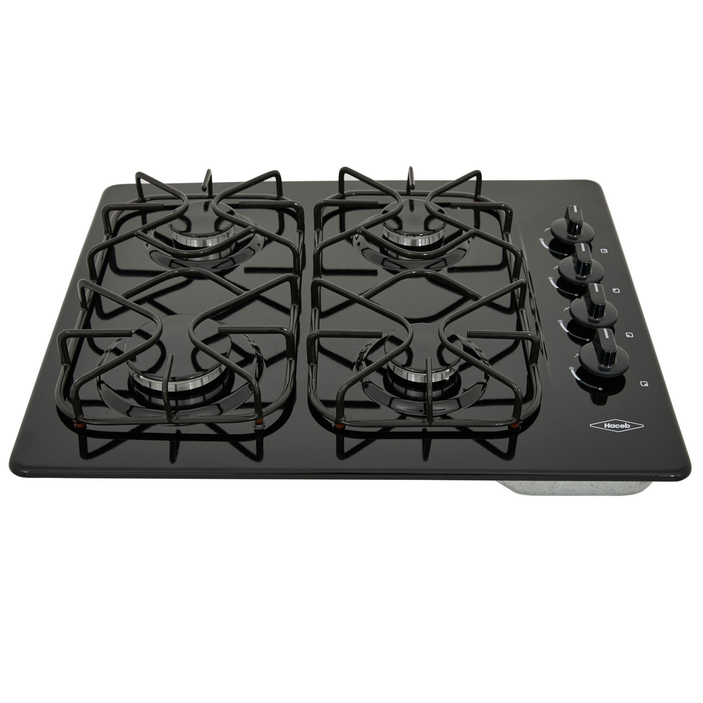 Estufa de empotrar HACEB 60cms 4 Puestos Gas Natural CG 60 ESM Negro