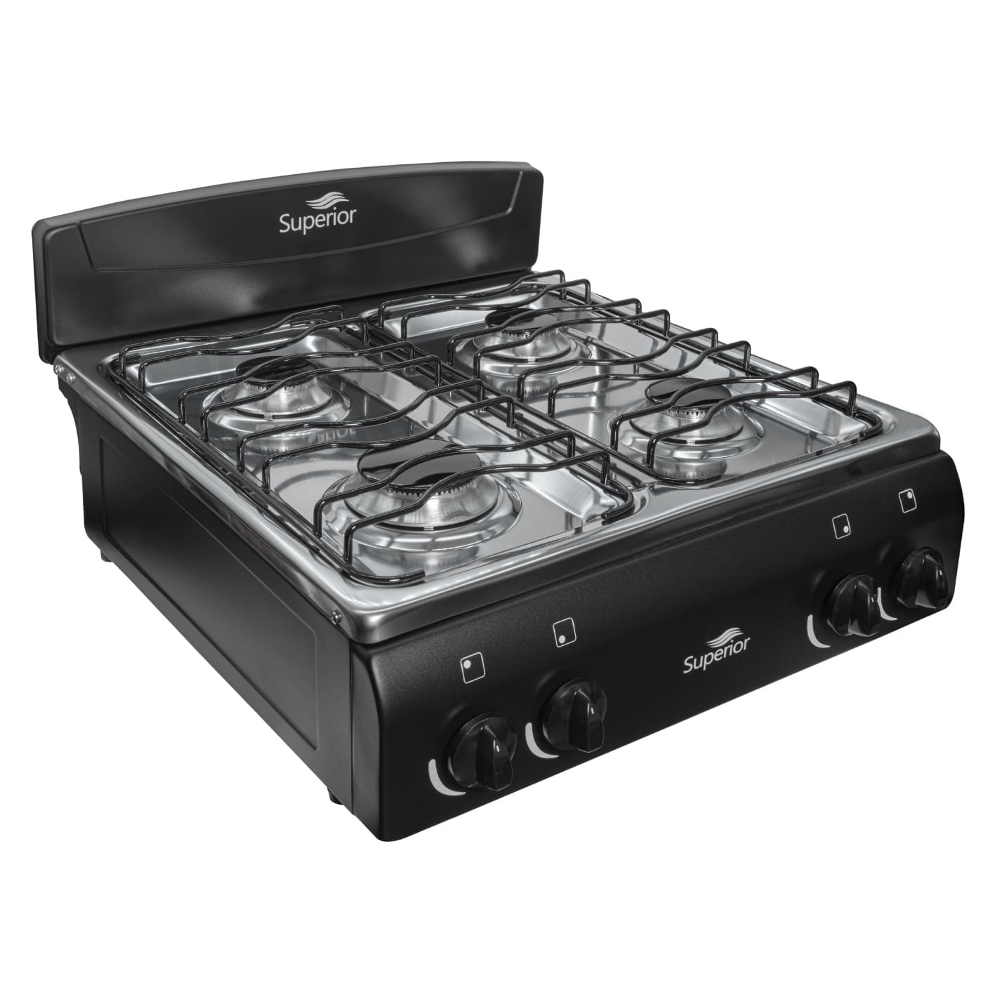 Estufa de Mesa SUPERIOR 4 Puestos Gas Propano 7053 Negro Estufa de Mesa SUPERIOR 4 Puestos Gas Propano 7053 Negro