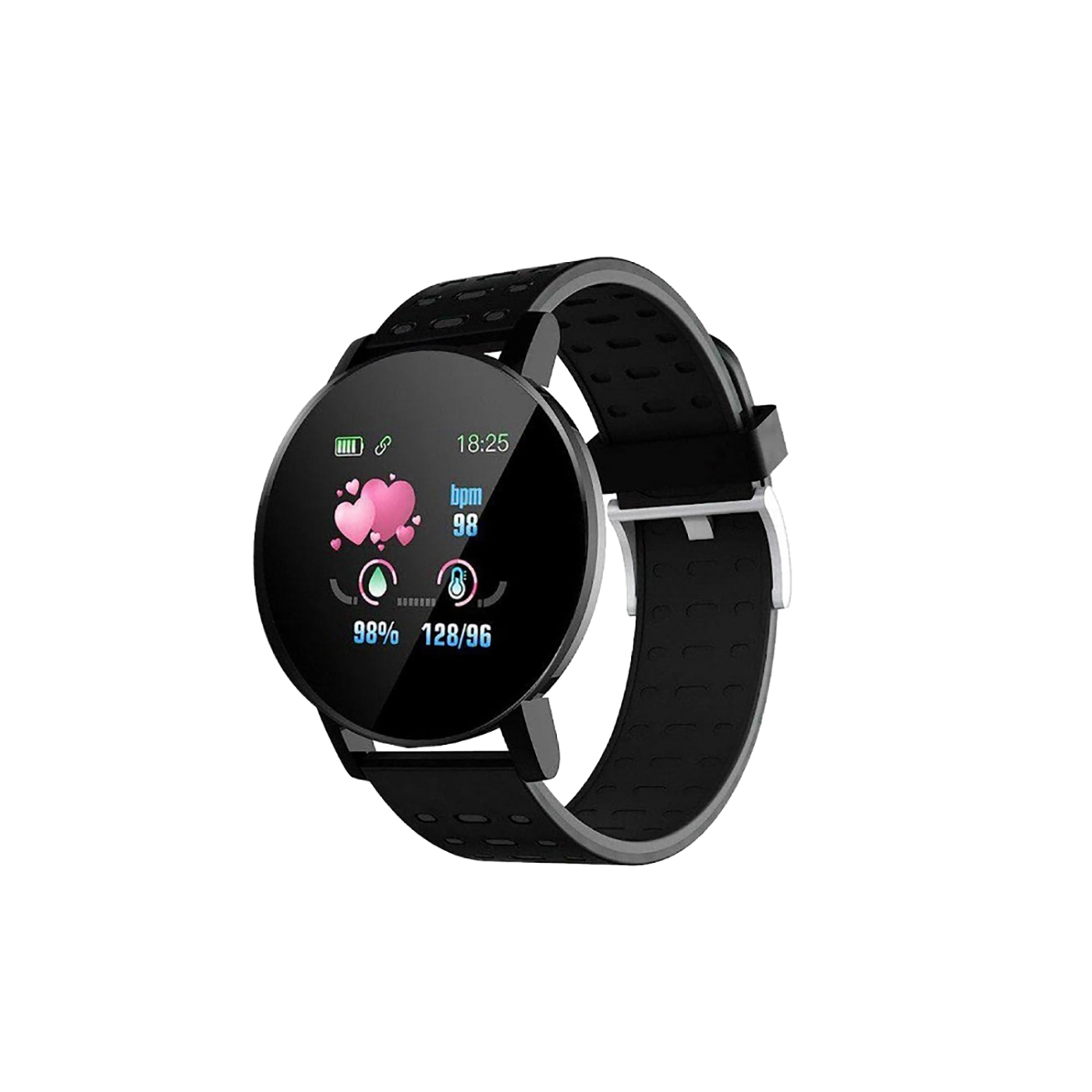 Reloj Smart Watch Sport Redondo Negro