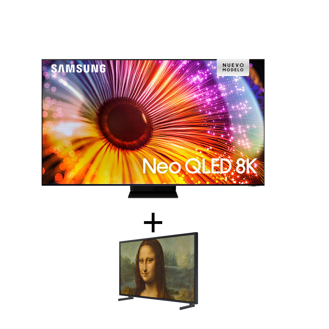TV SAMSUNG 75" Pulgadas 190.5 cm QN75QN800B 8K NEO QLED MINI LED Smart TV + TV SAMSUNG 32" QN32LS03BB 4K-UHD QLED