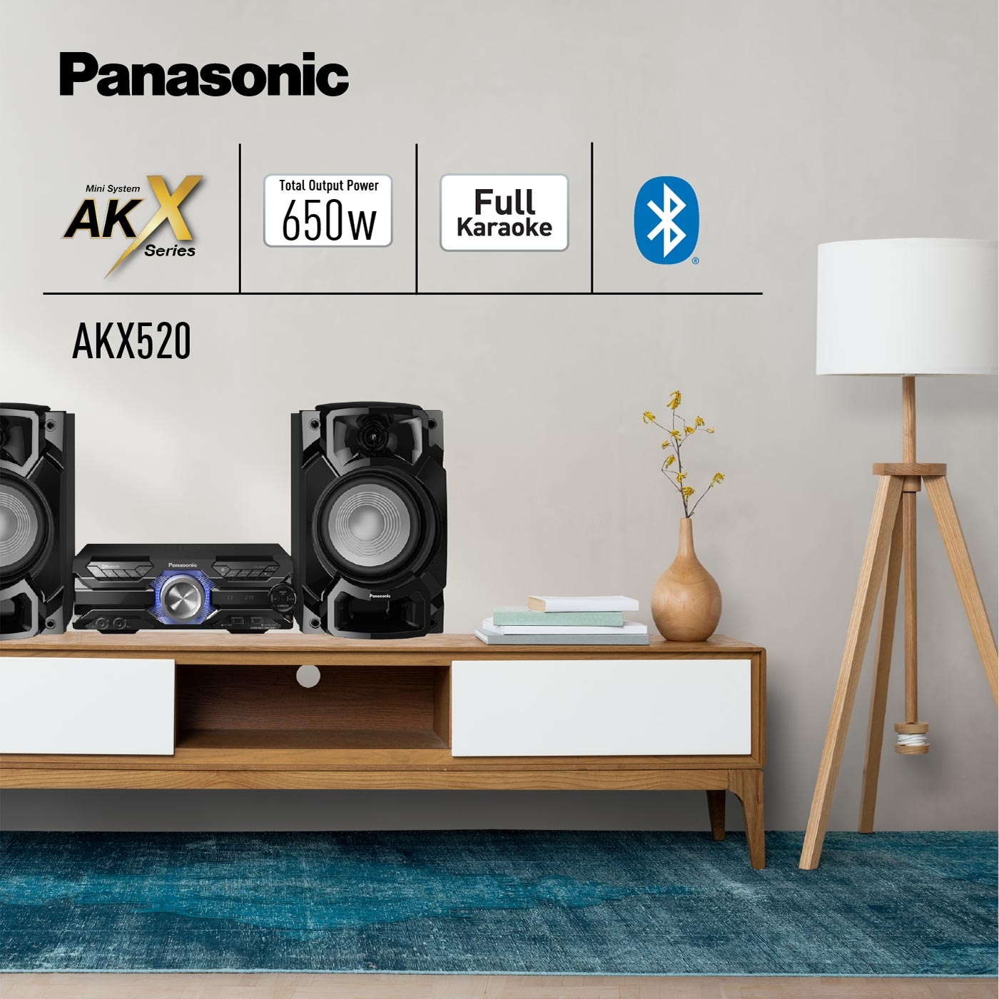 Minicomponente PANASONIC AKX520 650 Watts Negro Equipo de Sonido Minicomponente PANASONIC AKX520 650 Watts Negro Equipo de Sonido