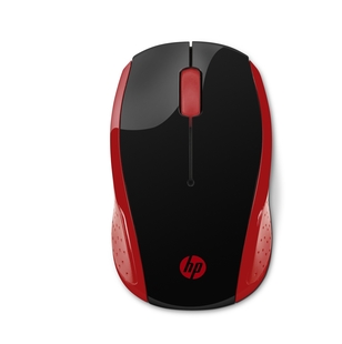 Mouse HP Inalámbrico 200 Rojo - 