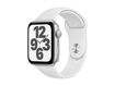 Apple Watch SE de 44 mm Caja de Aluminio en Plata, Correa Deportiva Blanca - 