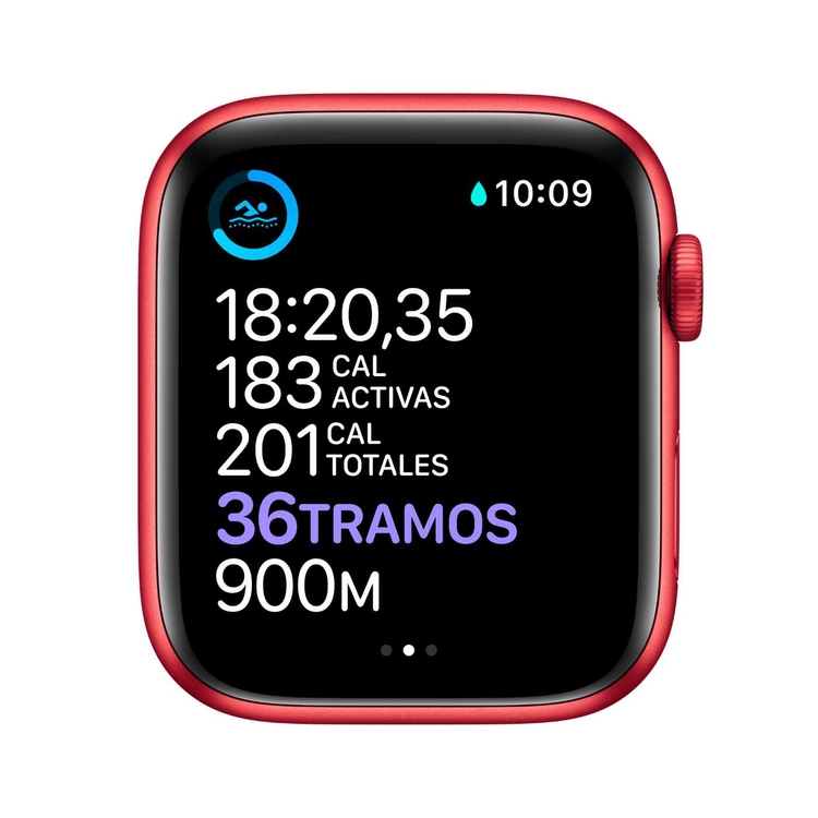 Apple Watch Series 6 de 44 mm Caja de Aluminio Rojo, Correa Deportiva Roja