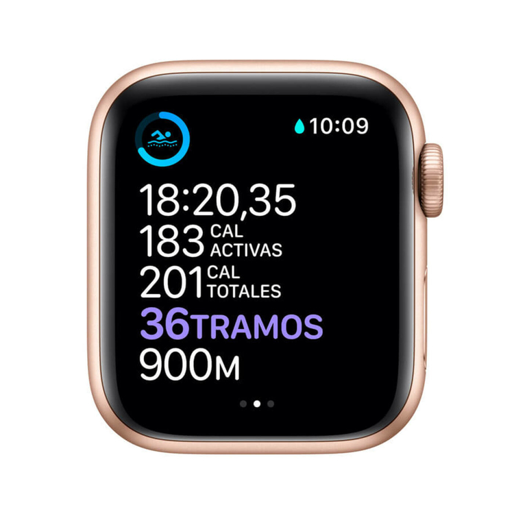 Apple Watch Series 6 + Cellular 40 mm Caja de Aluminio en Oro, Correa Deportiva Rosa Arena