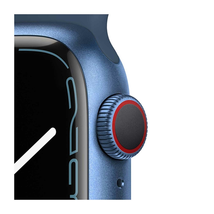 Apple Watch Series 7 + Cellular de 45 mm Caja de Aluminio en Azul, Correa Deportiva Azul