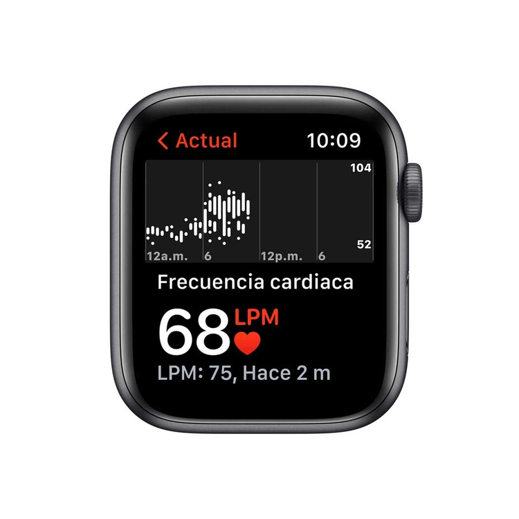 Apple Watch SE GPS de 44 mm Caja de Aluminio en Gris Espacial, Correa Deportiva Azul Medianoche