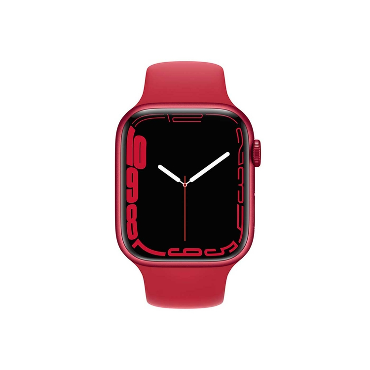 Apple Watch Series 7 de 45 mm Caja de Aluminio en Roja, Correa Deportiva Roja
