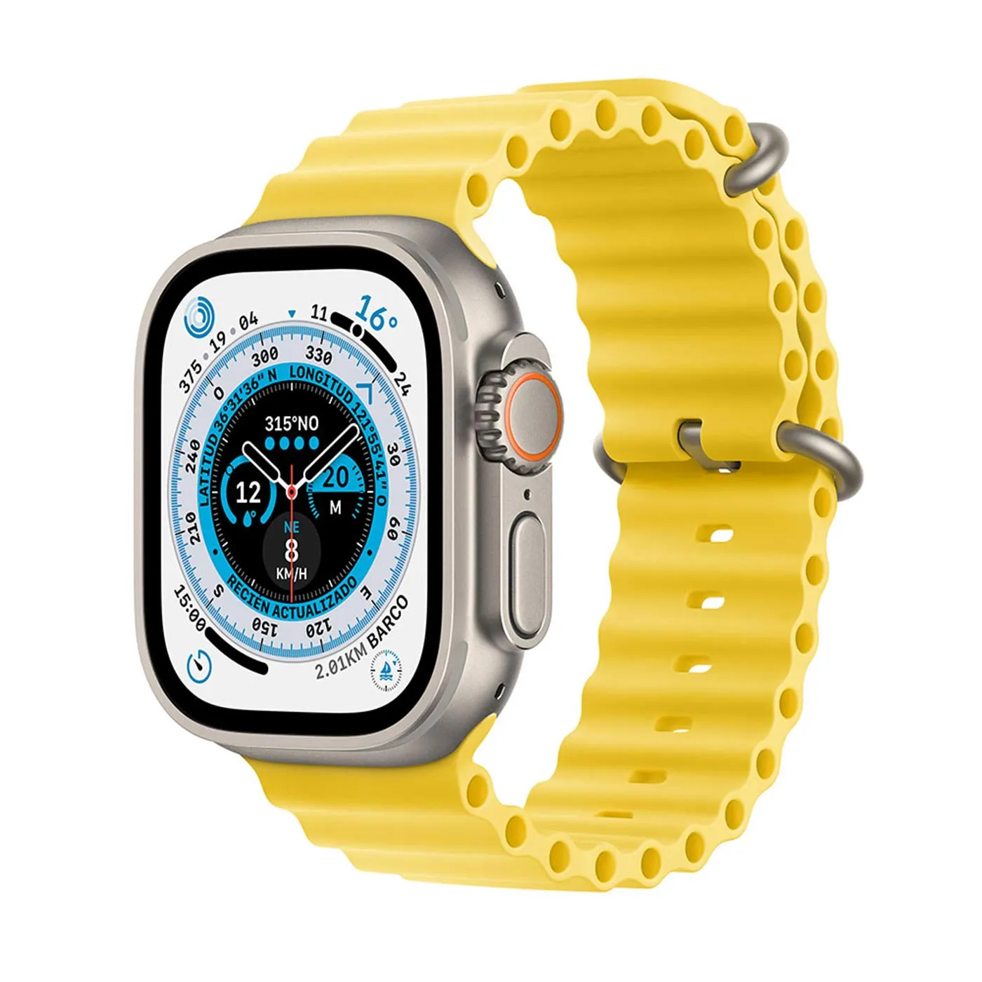 Apple Watch Ultra GPS + Cellular de 49 mm Caja de Titanio, Correa Ocean Amarillo
