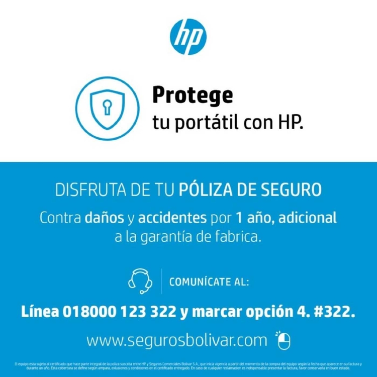 Computador Portatil HP 15,6" Pulgadas 15-da1095la Pentium Gold- 8 GB RAM- Disco Duro 1TB-Azul