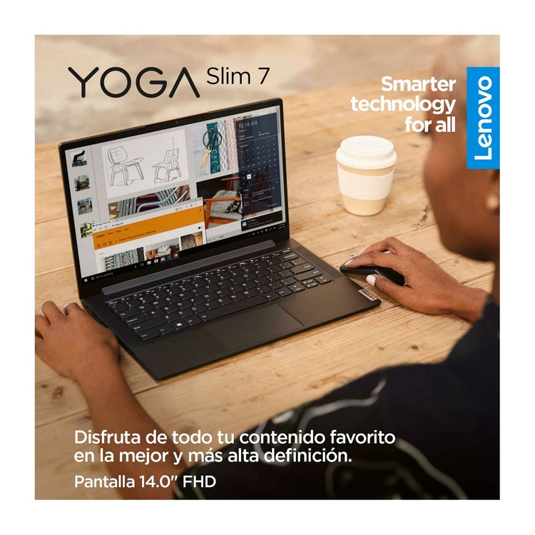 Computador Portátil LENOVO 14" Pulgadas Yoga Slim 7 - Intel Core i5 - RAM 8GB - Disco SSD 256GB - Verde