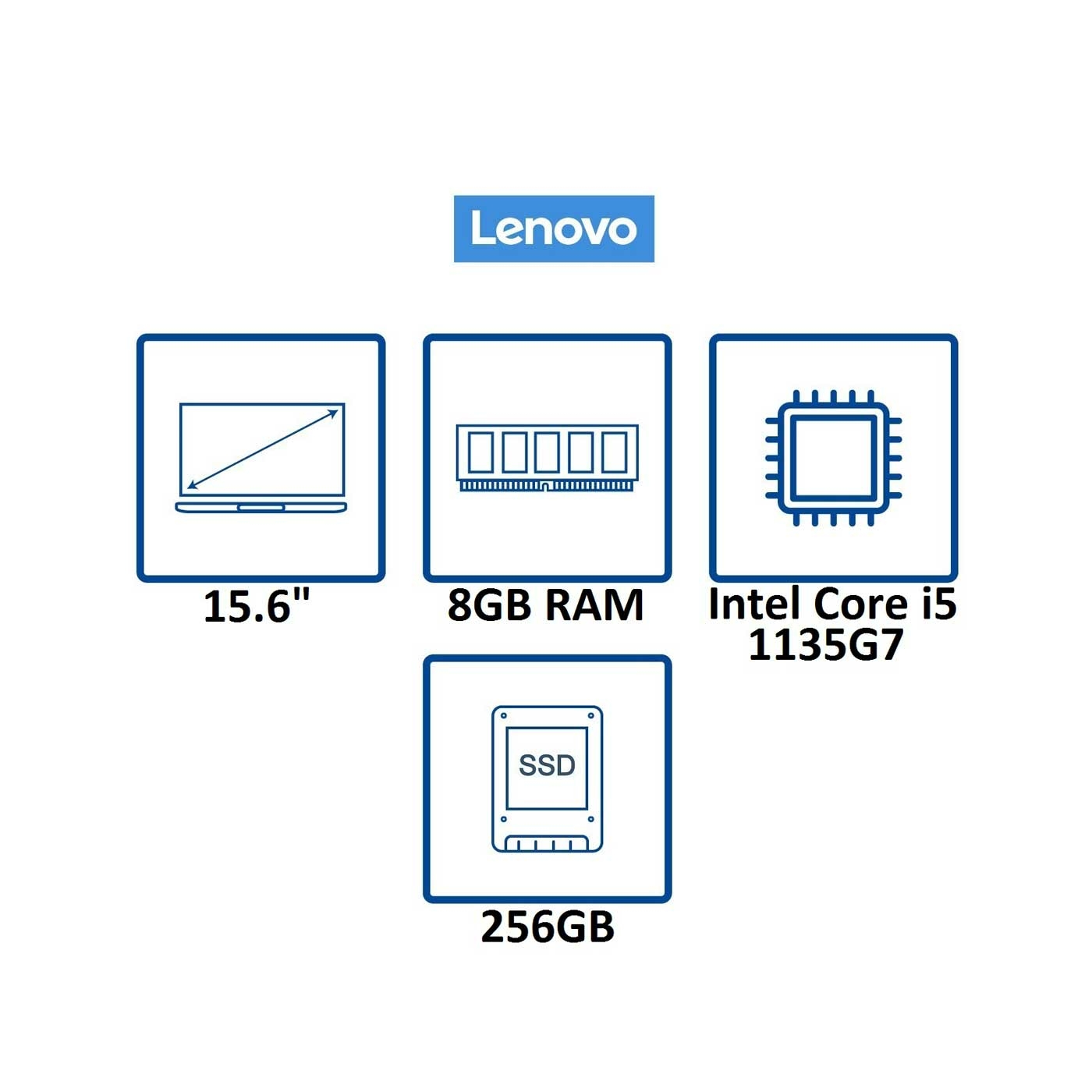 Computador Portátil LENOVO 15,6" Pulgadas IdeaPad 5 - Intel Core i5 - RAM 8GB - Disco SSD 256GB - Gris