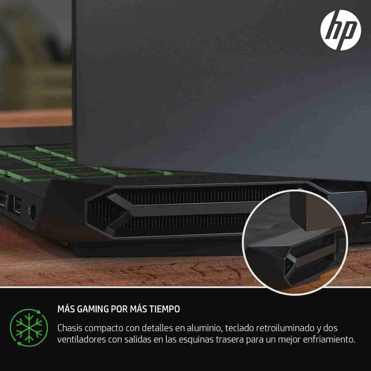 Computador Portatil Gamer HP 15.6" Pulgadas 15-dk1032la Intel Core i5- 8 GB RAM- Disco Estado Sólido 512 GB-Negro