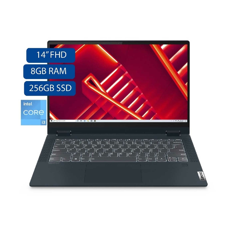 Computador Portátil 2 en 1 LENOVO 14" Pulgadas IdeaPad Flex 5 - Intel Core i3 - RAM 8GB - Disco SSD 256GB – Azul