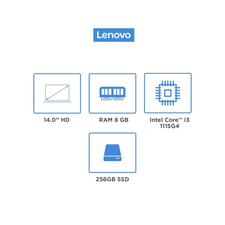 Computador Portátil 2 en 1 LENOVO 14" Pulgadas IdeaPad Flex 5 - Intel Core i3 - RAM 8GB - Disco SSD 256GB – Azul