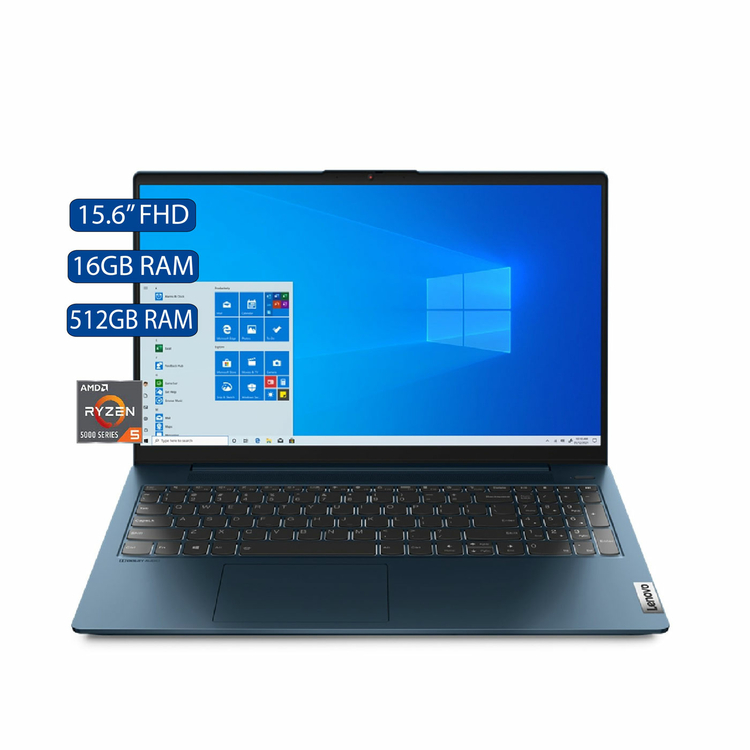 Computador Portátil LENOVO 15.6" Pulgadas IdeaPad 5 - AMD Ryzen 5 - RAM 16GB - Disco SSD 512GB - Azul
