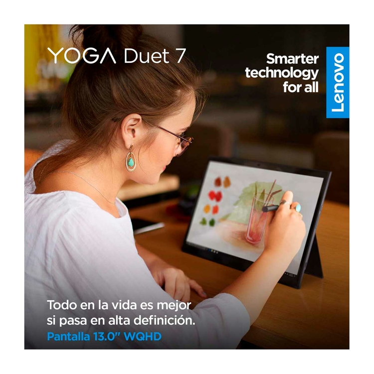 Computador Portátil 2 en 1 LENOVO 13" Pulgadas Yoga Duet 7 - Intel Core i5 - RAM 8GB - Disco SSD 512GB - Morado