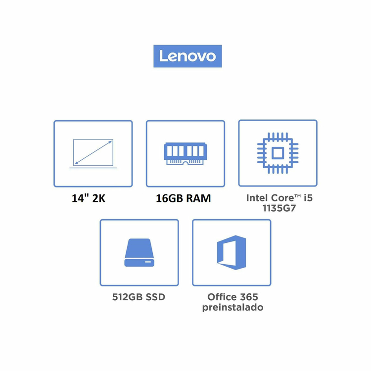 Computador Portátil LENOVO 14" Pulgadas IdeaPad 5 Pro - Intel Core i5 - RAM 16GB - Disco SSD 512GB - Gris