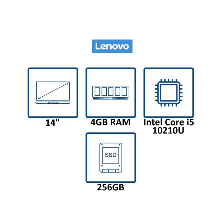 Computador Portátil LENOVO 14" Pulgadas IdeaPad 3 - Intel Core i5 - RAM 4GB - Disco SSD 256GB - Azul