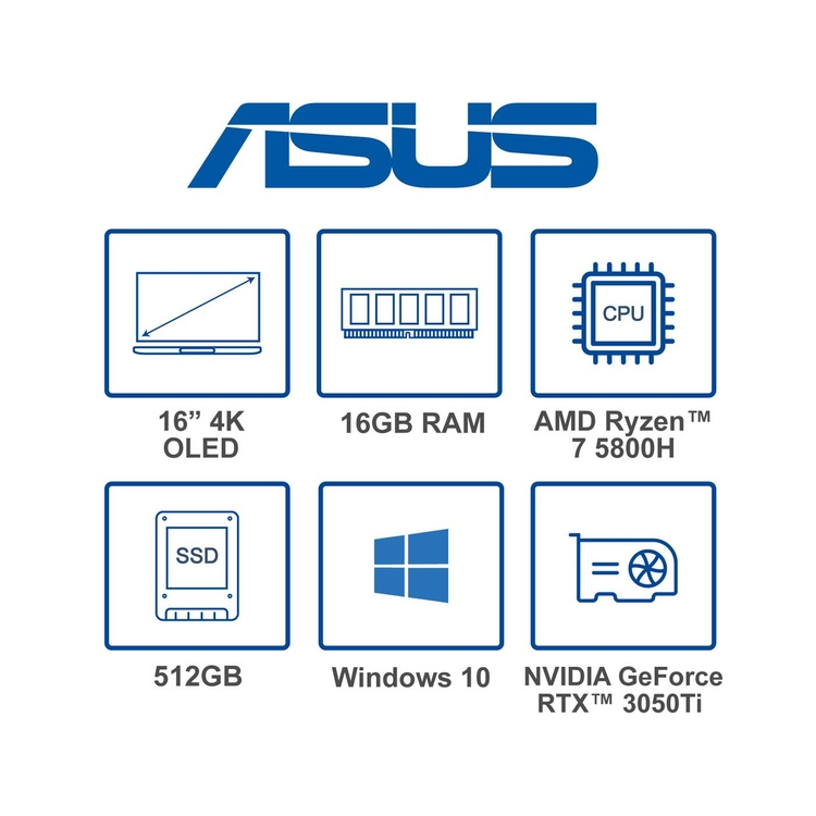Computador Portátil ASUS VivoBook Pro 16X OLED 16" Pulgadas M7600QE - AMD Ryzen 7 - RAM 16GB - Disco Estado Sólido 512GB - Gris