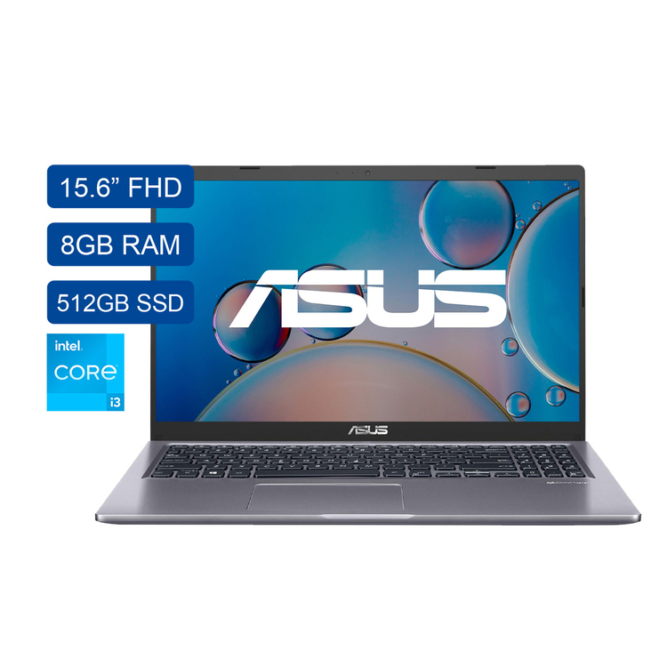 Computador Portátil ASUS 15.6" Pulgadas X515EA - Intel Core i3 - RAM 8GB - Disco SSD 512 GB - Gris