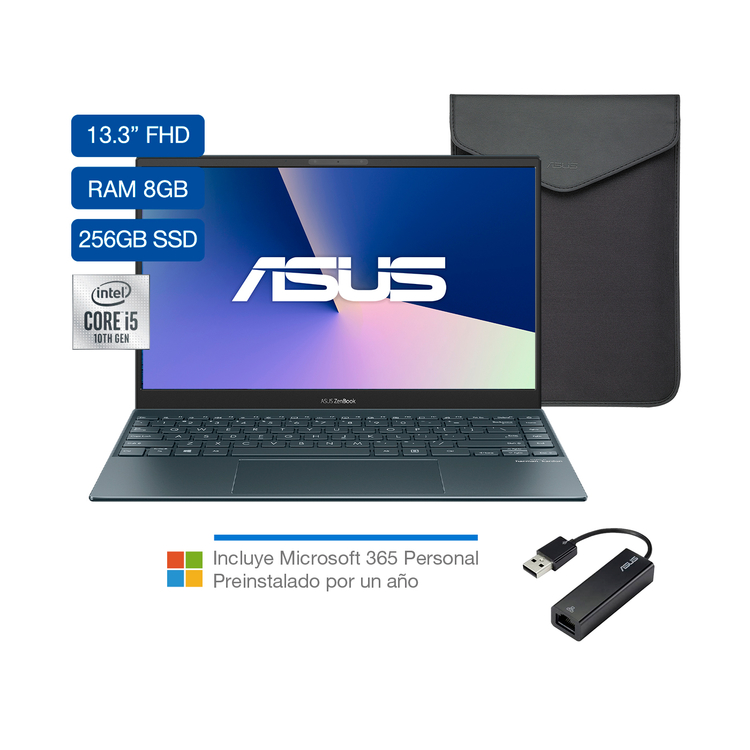 Computador Portátil ASUS ZenBook 13,3" Pulgadas UX325JA Intel Core i5 - RAM 8GB - Disco SSD 256 GB - Gris