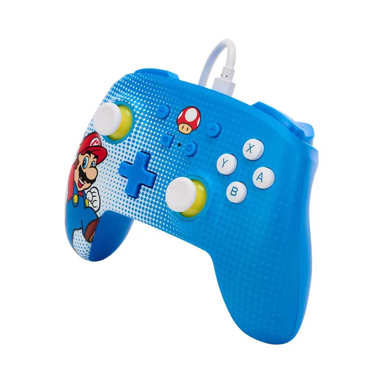 Control Power A Switch Alámbrico Mario Pop Art Azul