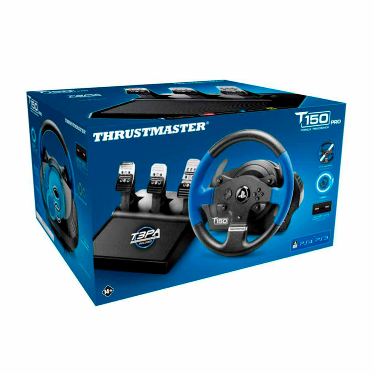 Timón + Pedales THRUSTMASTER PS3|PS4 T150 RS Pro Azul|Negro