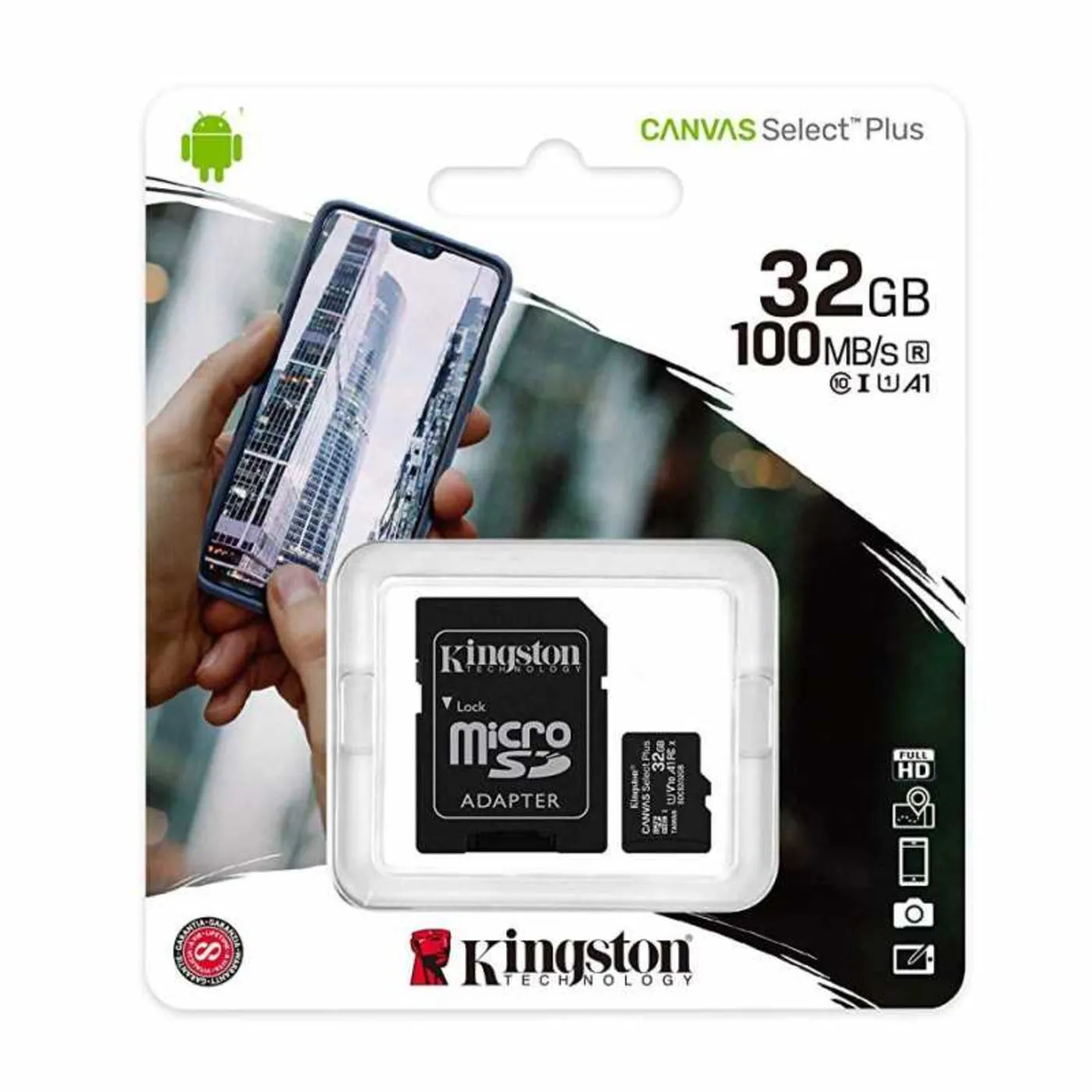 Memoria Micro SD Kingston 32GB + Adaptador Cl10