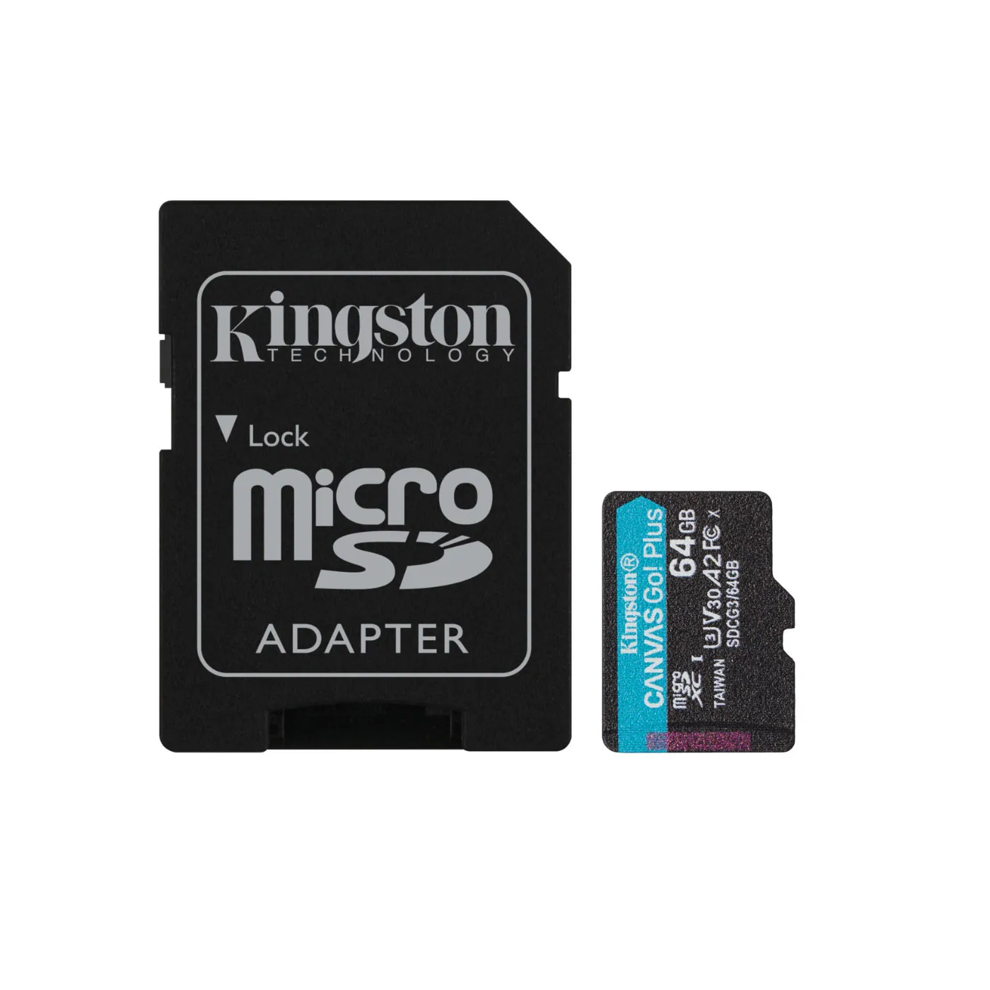 Memoria Micro SD KINGSTON 64 GB + Adaptador Clase 10 Canvas SDCG3