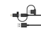 Cable BELKIN USB-A a Micro USB con Adaptador USB-C y Lightning de 1.20 Metros Negro