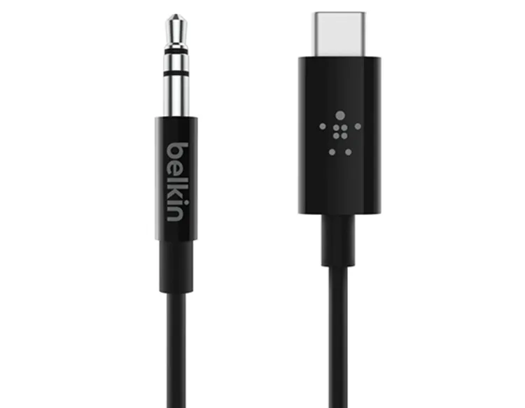 Cable BELKIN USB-C a Audio 3.5 mm de 90 Cm Negro