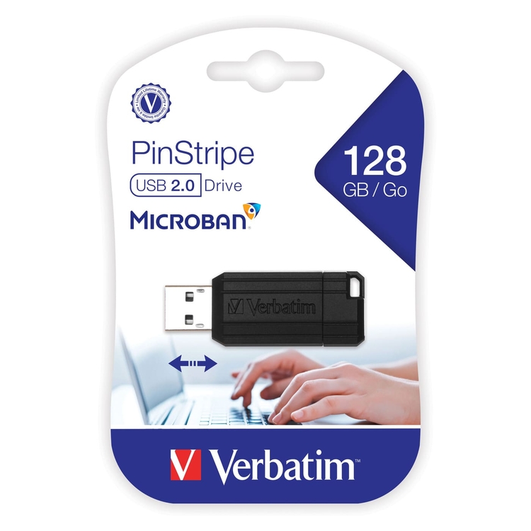 Memoria USB VERBATIM 128Gb PinStripe