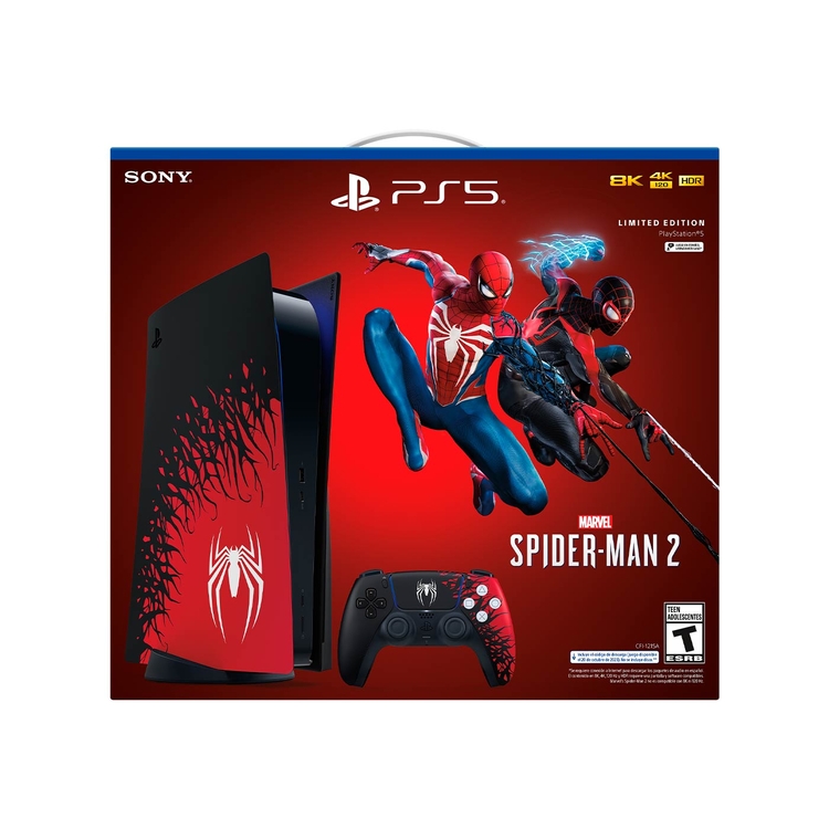Consola PS5 Estándar 825GB + 1 Control Dualsense Edición Limitada Spider-Man 2