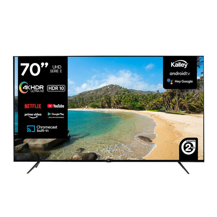 TV KALLEY 70" Pulgadas 177 Cm K-ATV70UHDE 4K-UHD LED Smart TV Android