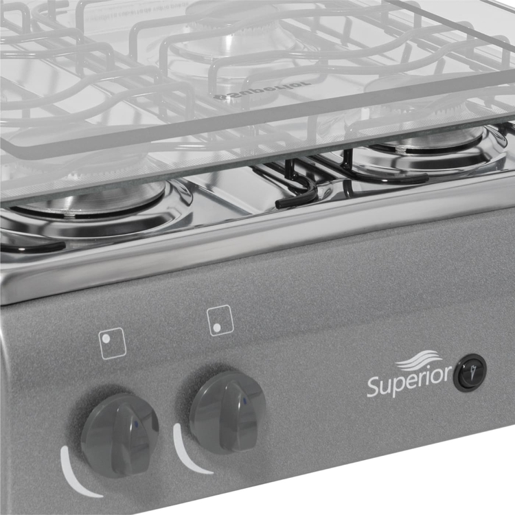 Estufa de Mesa SUPERIOR 4 Puestos Gas Propano 7054-1 Gris Estufa de Mesa SUPERIOR 4 Puestos Gas Propano 7054-1 Gris