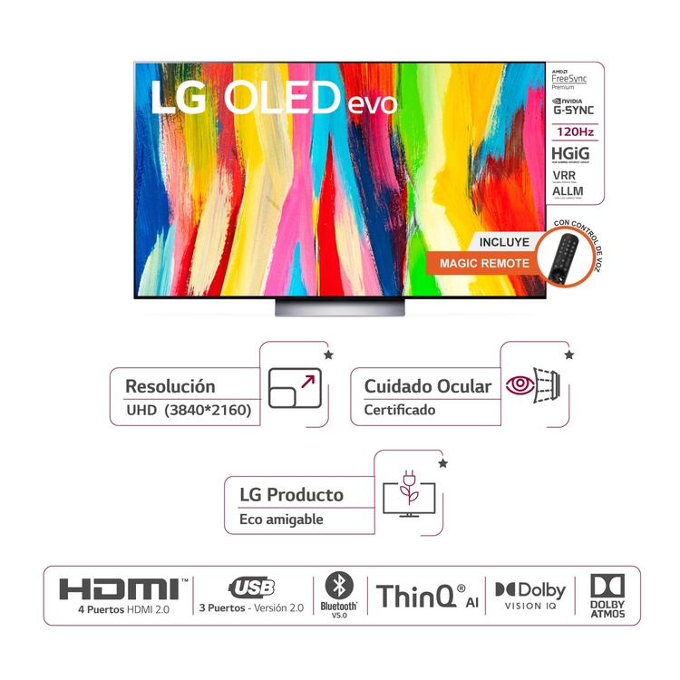 TV LG 65" OLED65C2 OLED 4KUHD