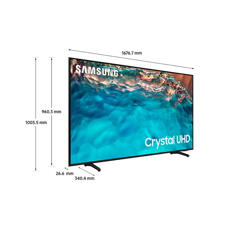 TV SAMSUNG 75" Pulgadas 190.5 cm 75BU8000 4K-UHD LED Smart TV